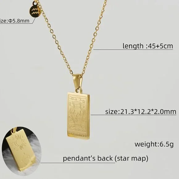 SAGITARIUS Stainless Steel Constellation Pendant Necklace - Picture 3 of 7